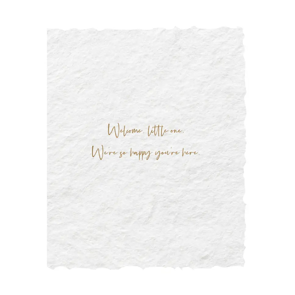 "Welcome Little One!" | Baby Shower Greeting Card