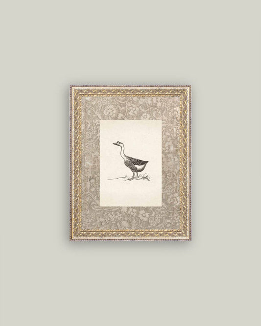 Single Goose Framed Antique Art