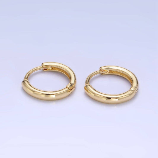 14K Gold Filled 13mm Minimalist Huggie Earrings