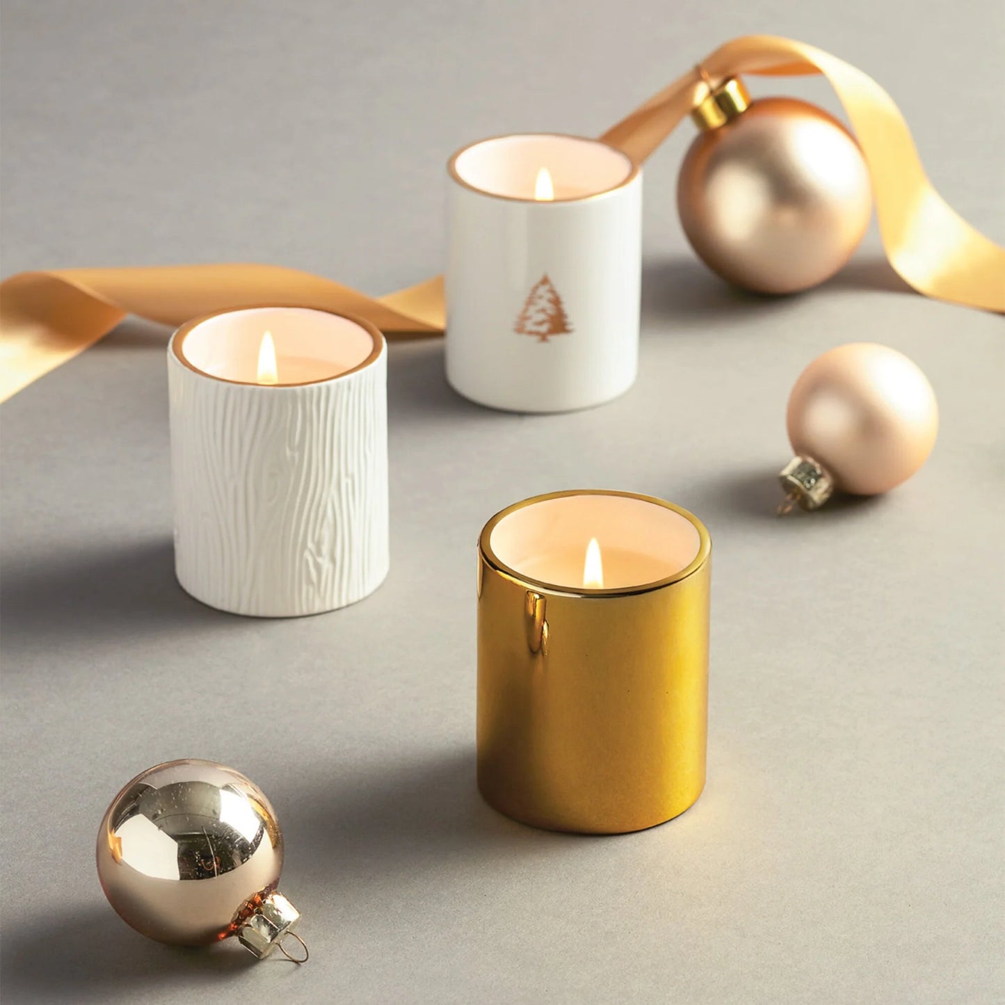 Trio Set Frasier Fir Gilded Poured Candle Set