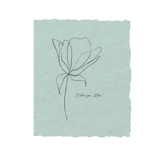 "I adore you, Mom!" Mother's Day Flower Greeting Card