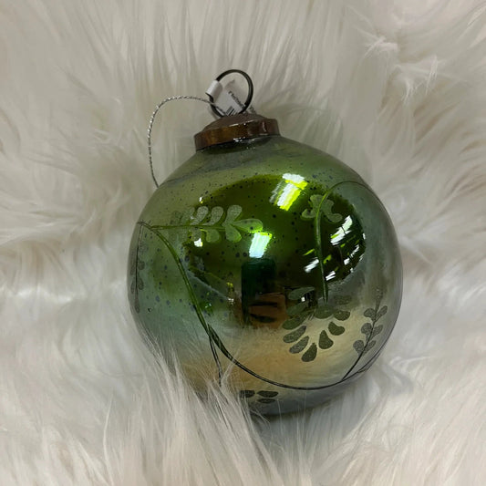Green Mercury Glass Ornament Green Iridescent
