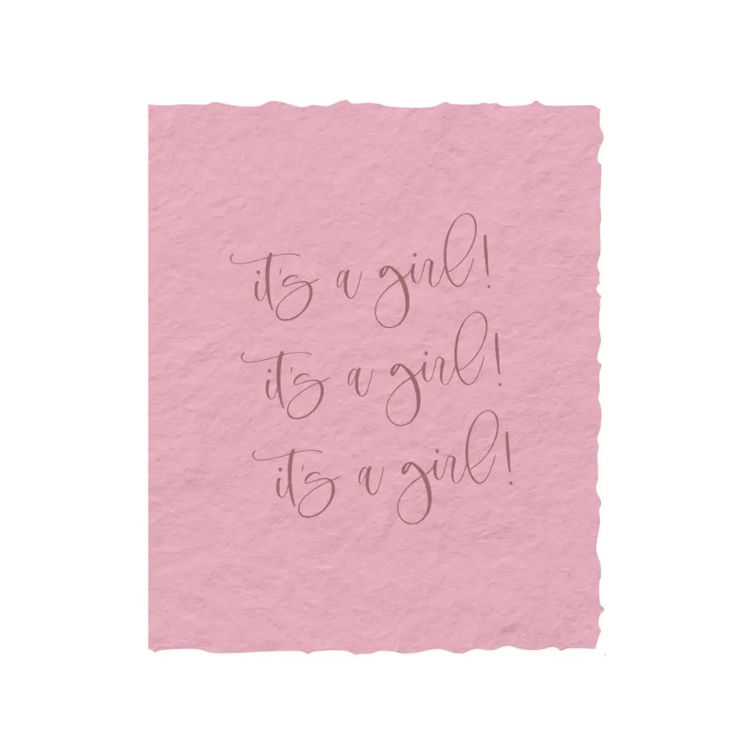 It's A Girl! Baby Shower Greeting Card