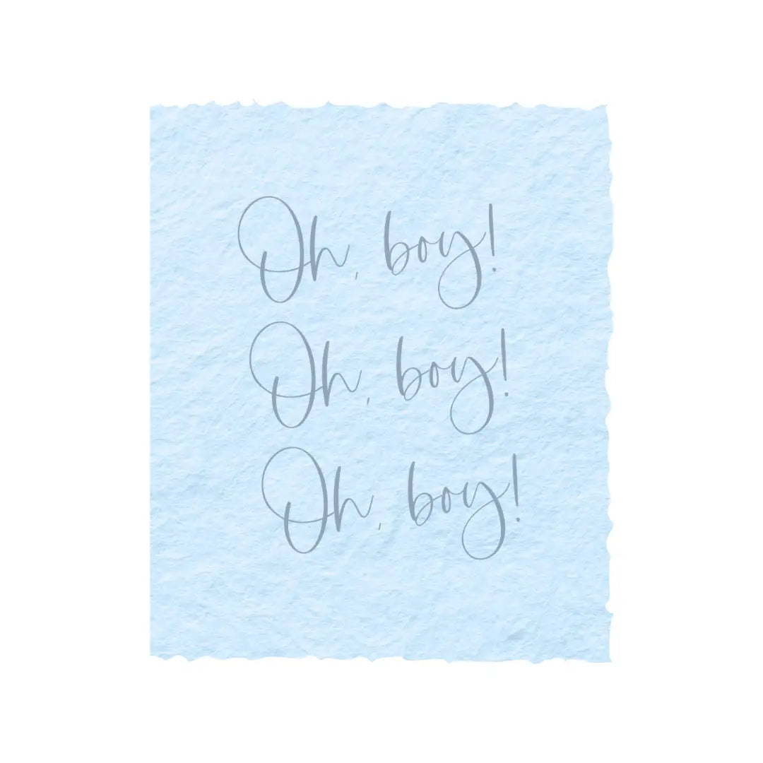 "Oh Boy" Baby Shower Greeting Card