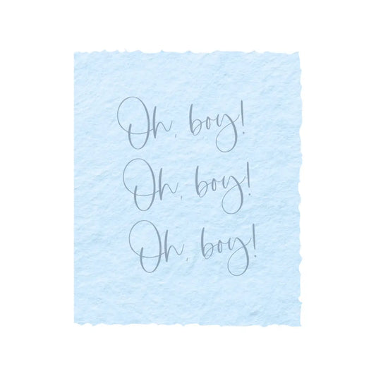 "Oh Boy" Baby Shower Greeting Card