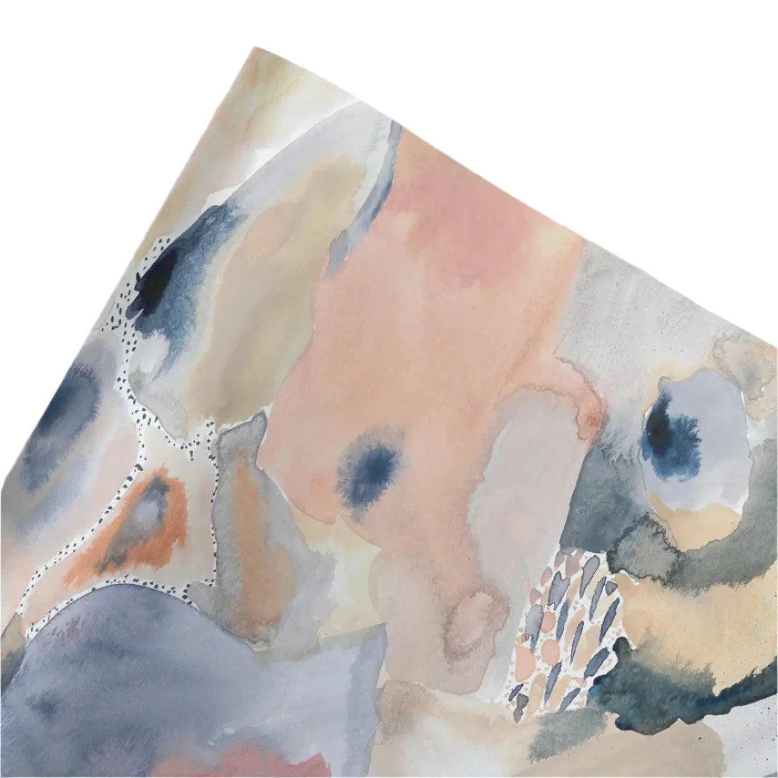 Abstract watercolor design with soft colors on a white background