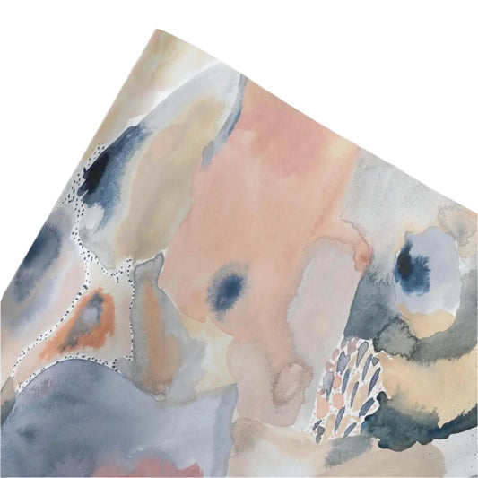 Abstract watercolor design with soft colors on a white background