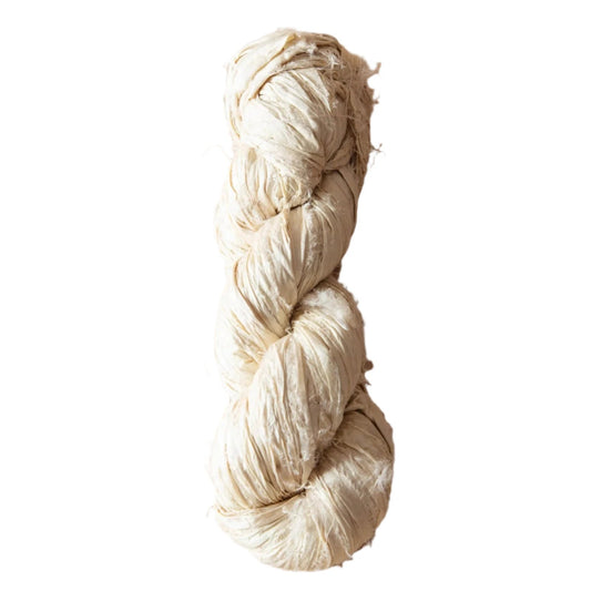 Torn Silk Ribbon Ivory color