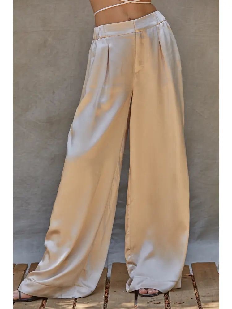 Stunner Satin Pants Large