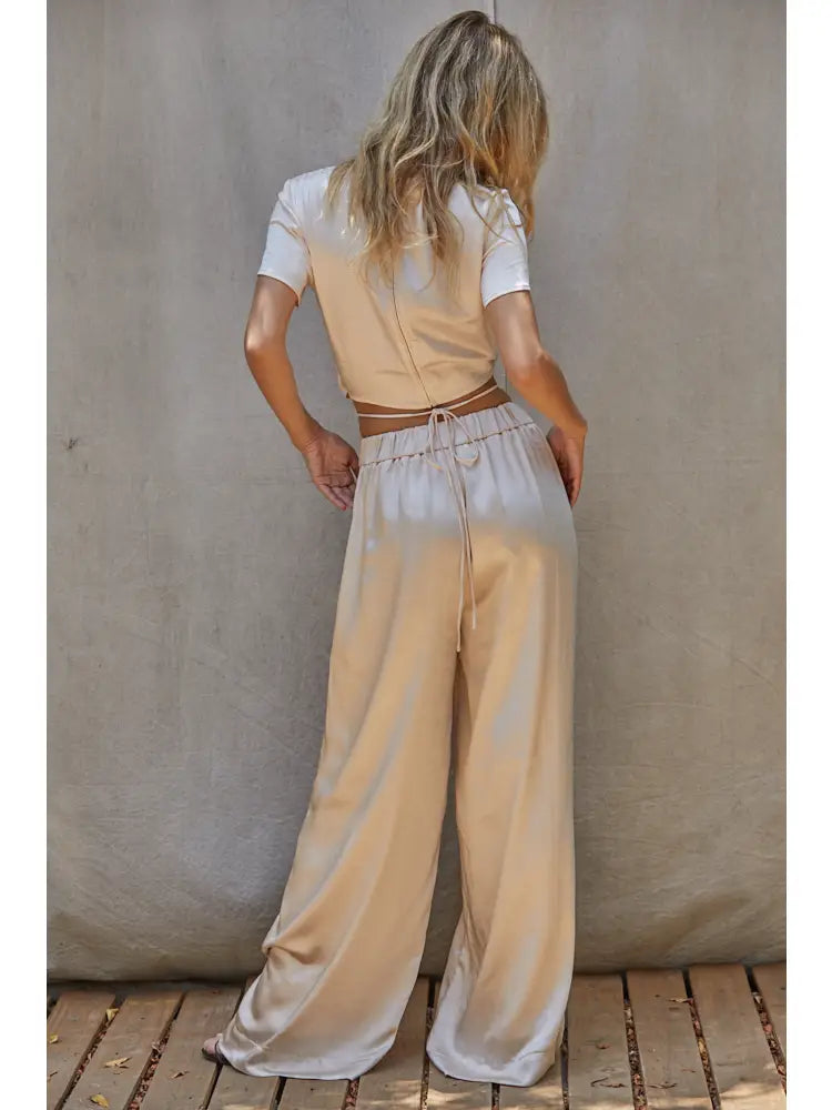 Stunner Satin Pants Large