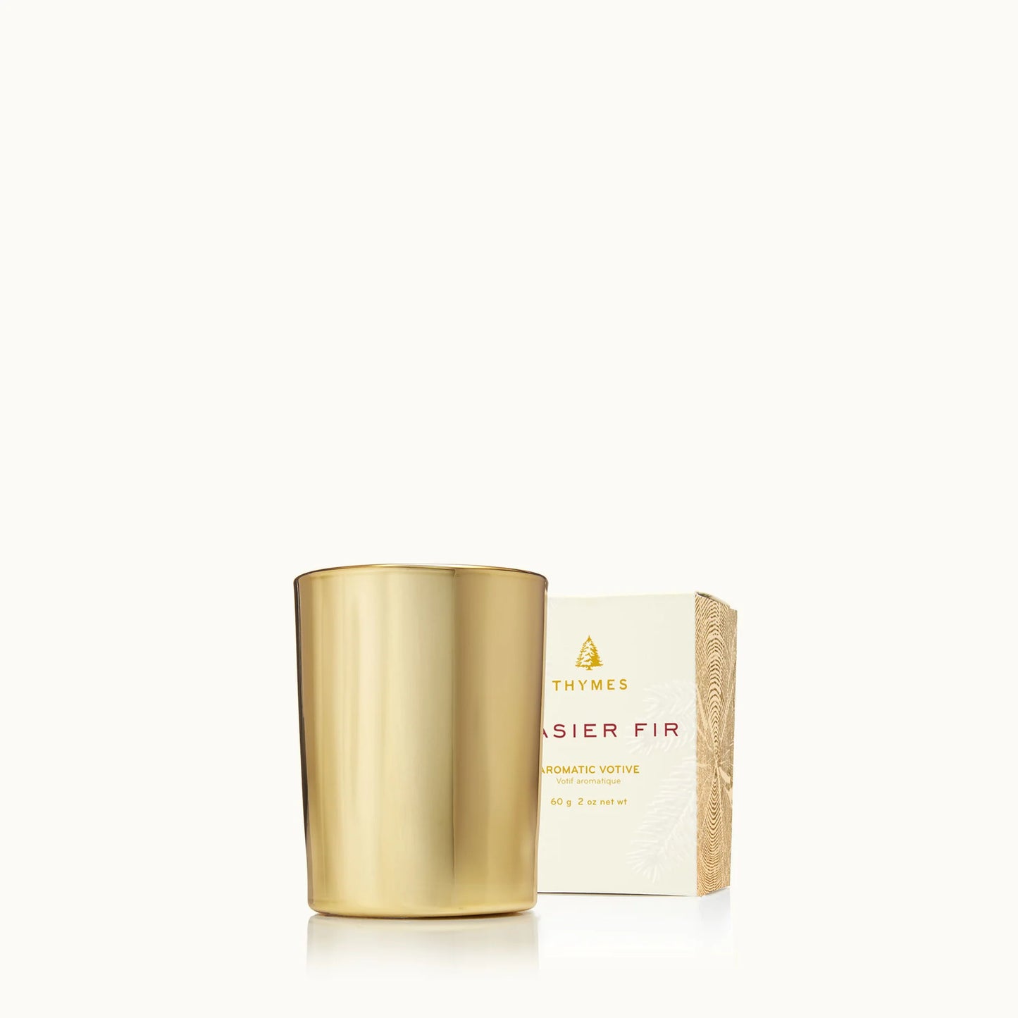 Gold Votive Frasier Fir Gilded Candle