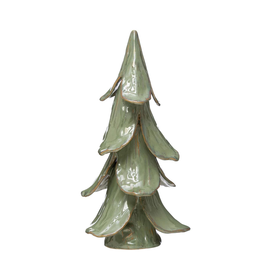 Large Handmade Stoneware Tree, Mint Color ( will not ship)