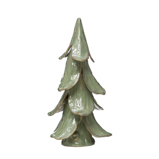 Large Handmade Stoneware Tree, Mint Color ( will not ship)