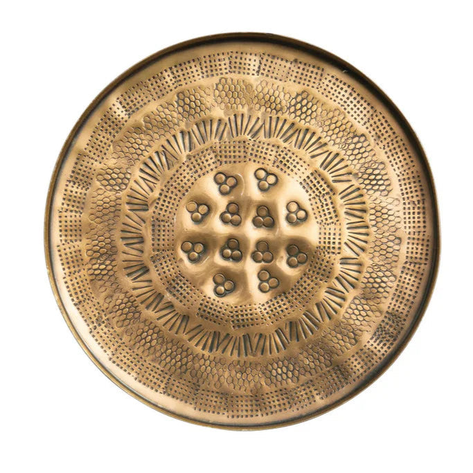 Debossed Metal Tray, Antique SMALL