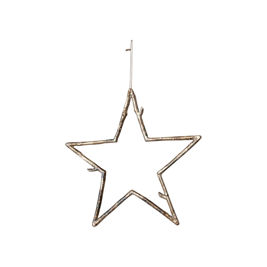 XL Metal Twig Star Ornament